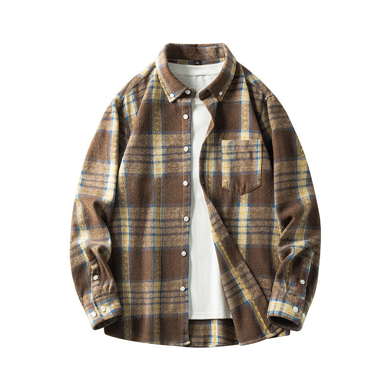 Men's Plaid Flannel Shirt Jacket