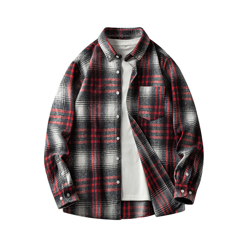 Men's Plaid Flannel Shirt Jacket