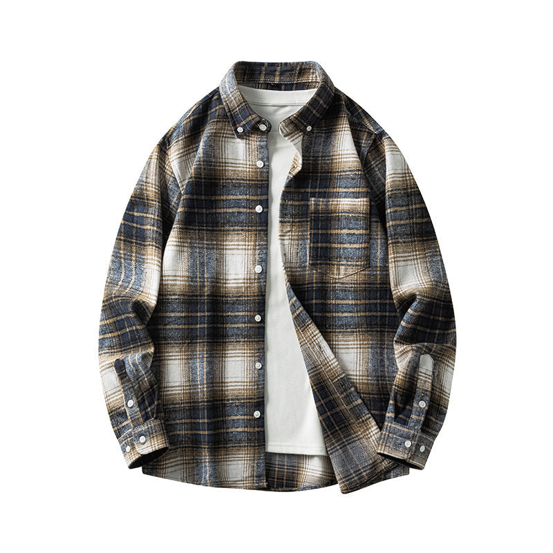 Men's Plaid Flannel Shirt Jacket