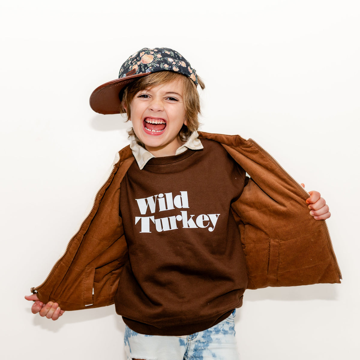 Wild Turkey Kids Thanksgiving Tee