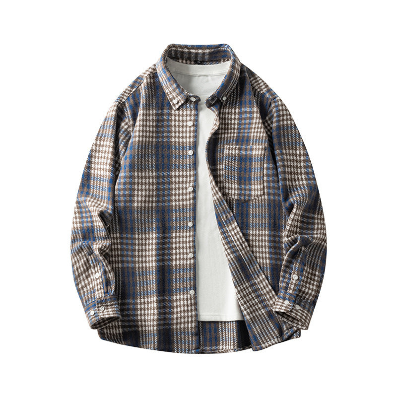 Men's Plaid Flannel Shirt Jacket