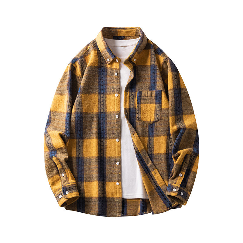 Men's Plaid Flannel Shirt Jacket