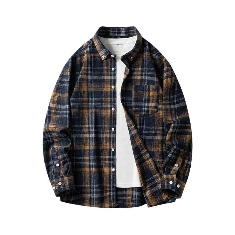 Men's Plaid Flannel Shirt Jacket