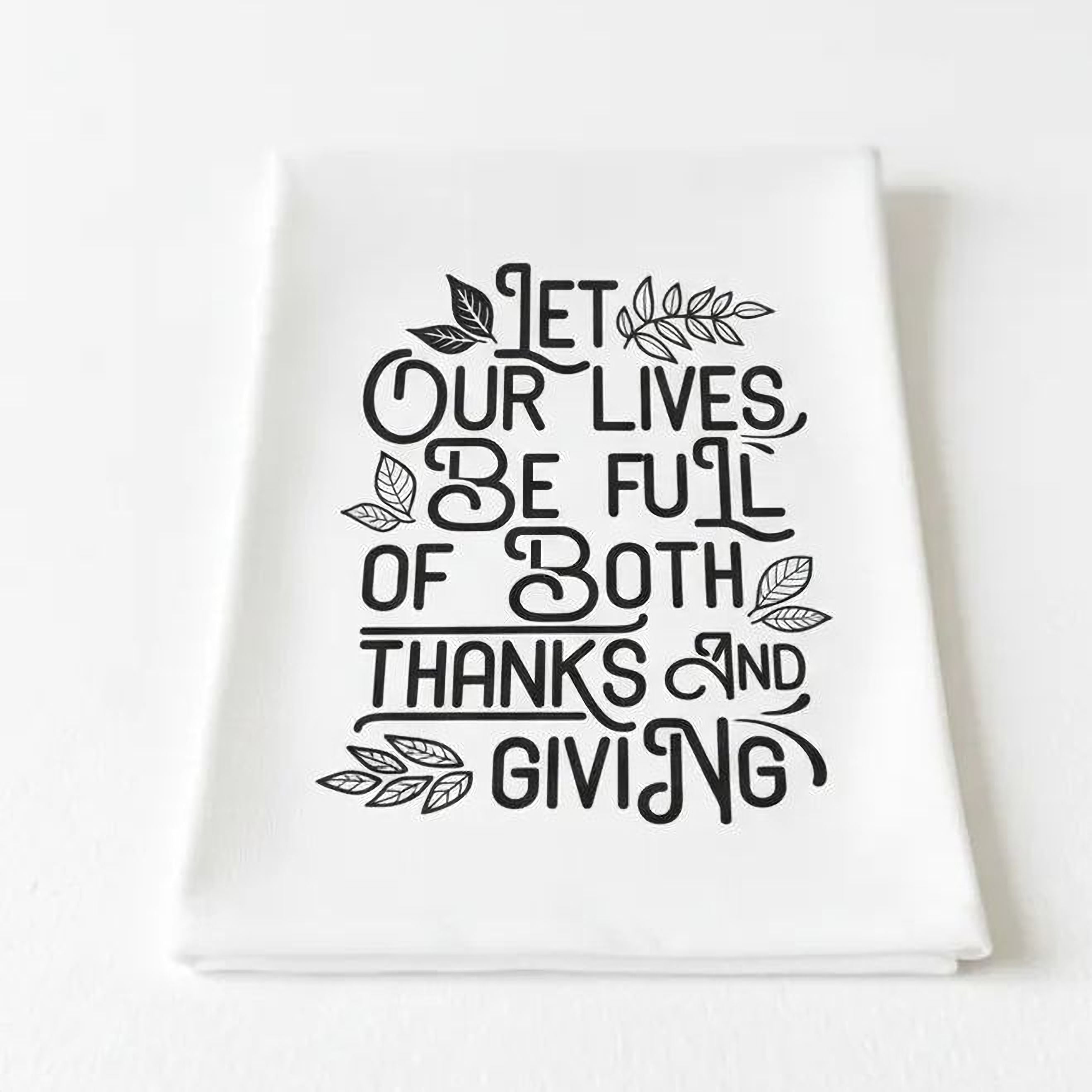 Thankful Thanksgiving Kitchen Tea Towel