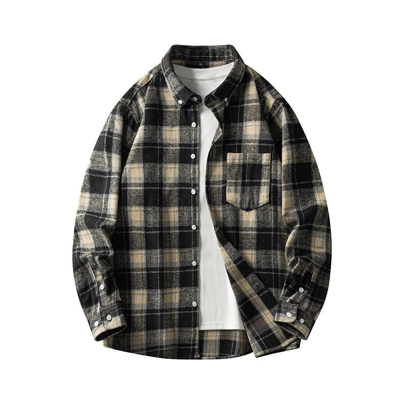 Men's Plaid Flannel Shirt Jacket