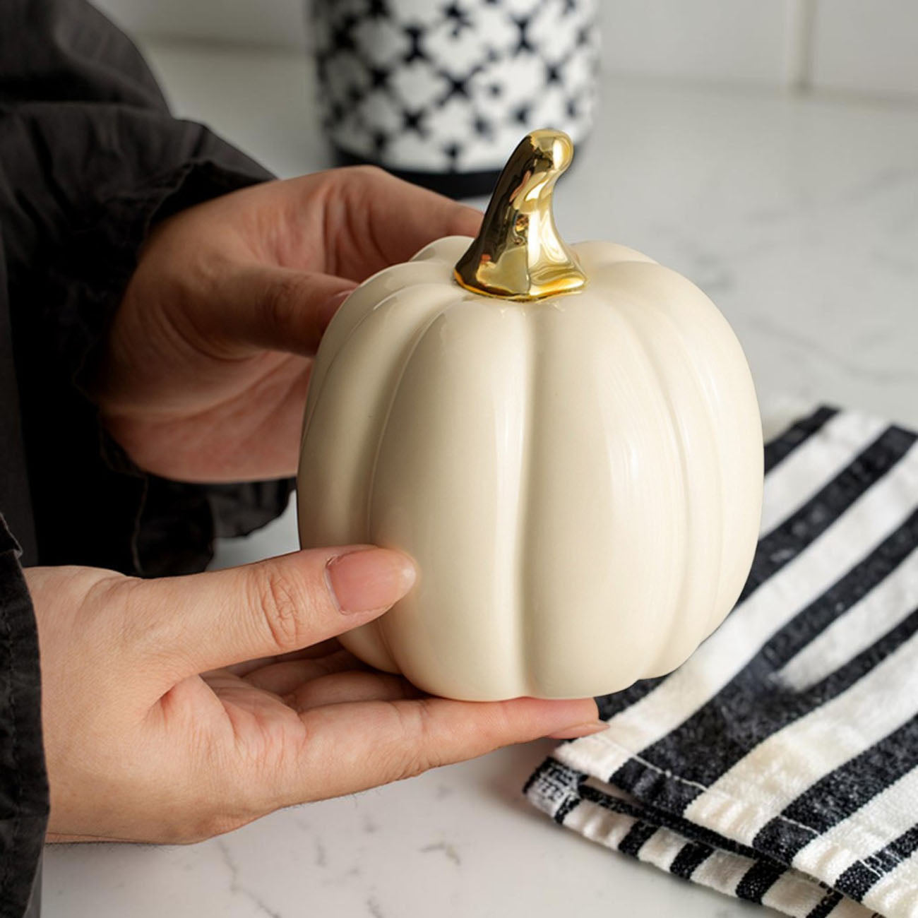 Pastel Ceramic Pumpkin Decor