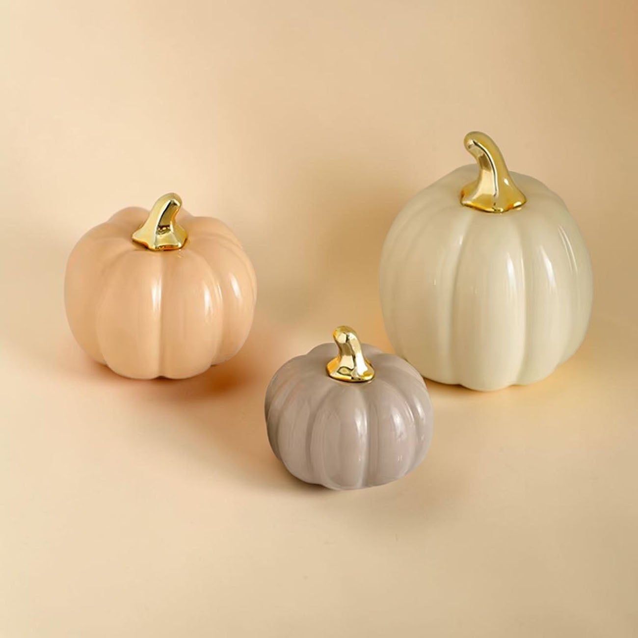 Pastel Ceramic Pumpkin Decor