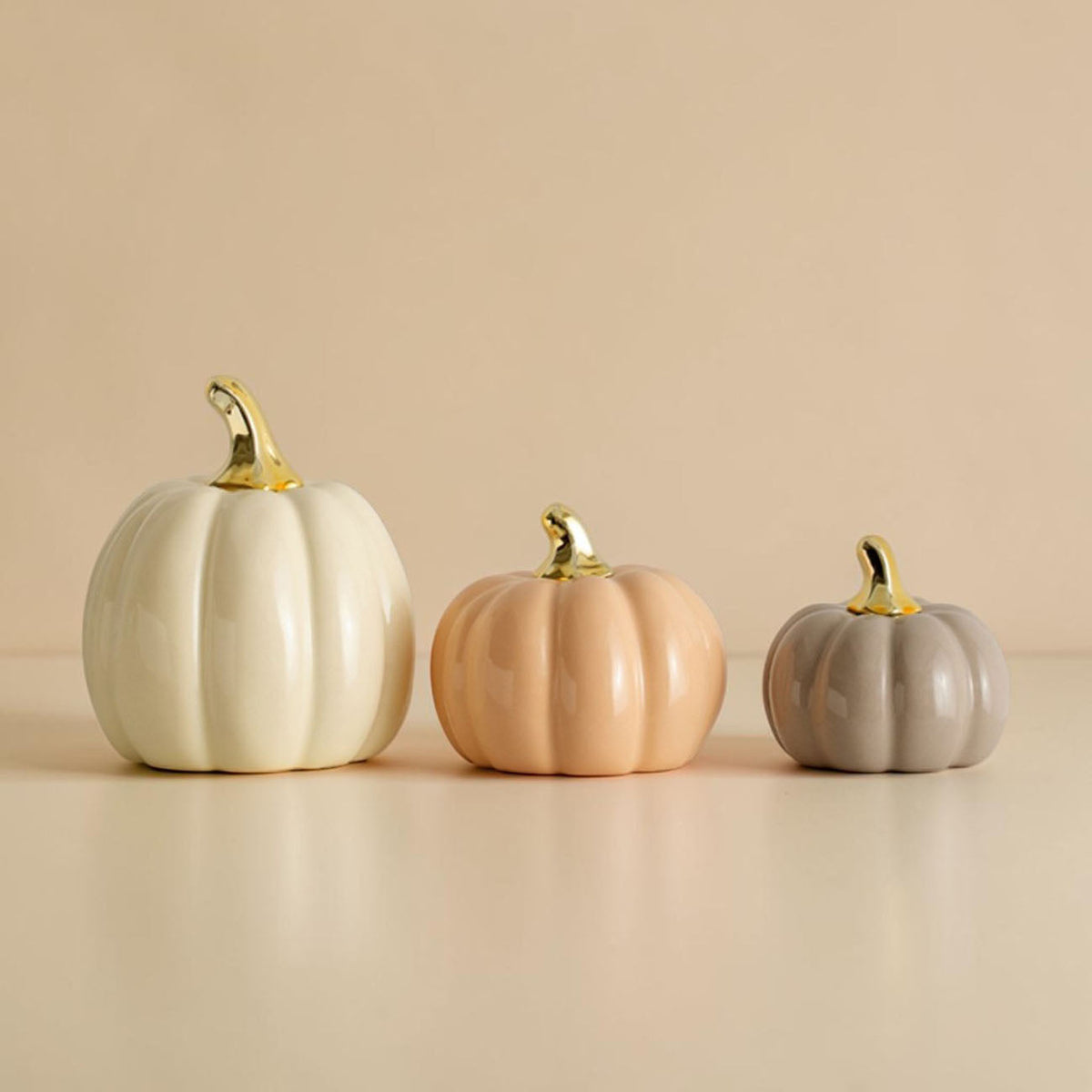 Pastel Ceramic Pumpkin Decor