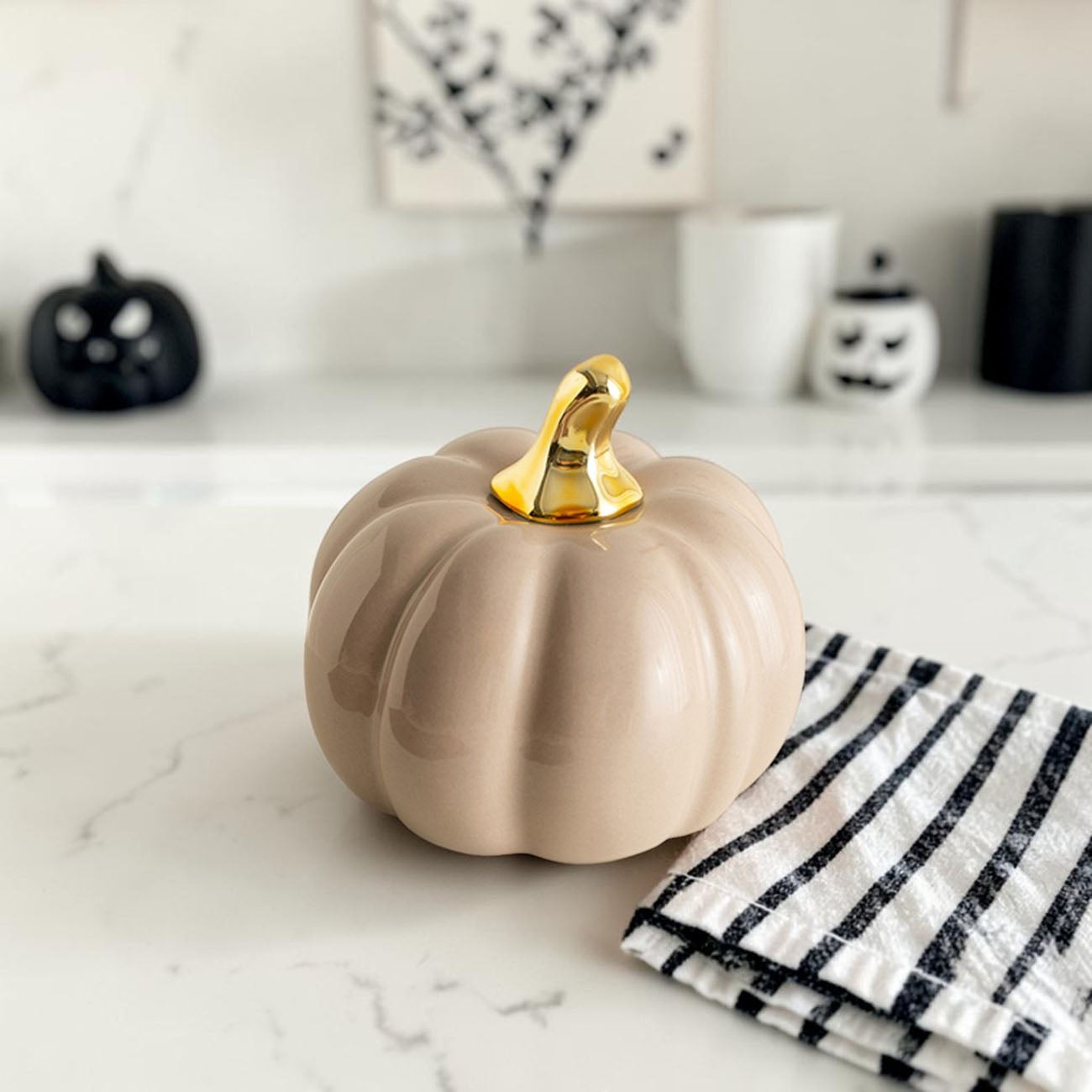 Pastel Ceramic Pumpkin Decor