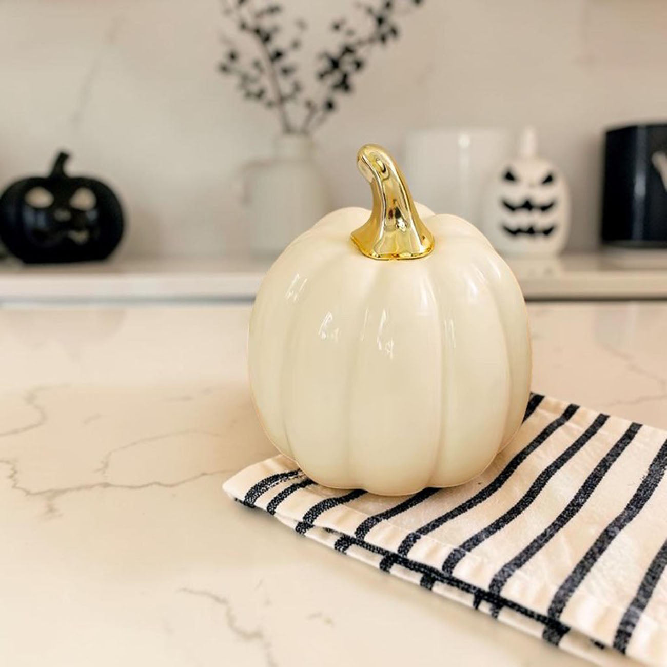 Pastel Ceramic Pumpkin Decor