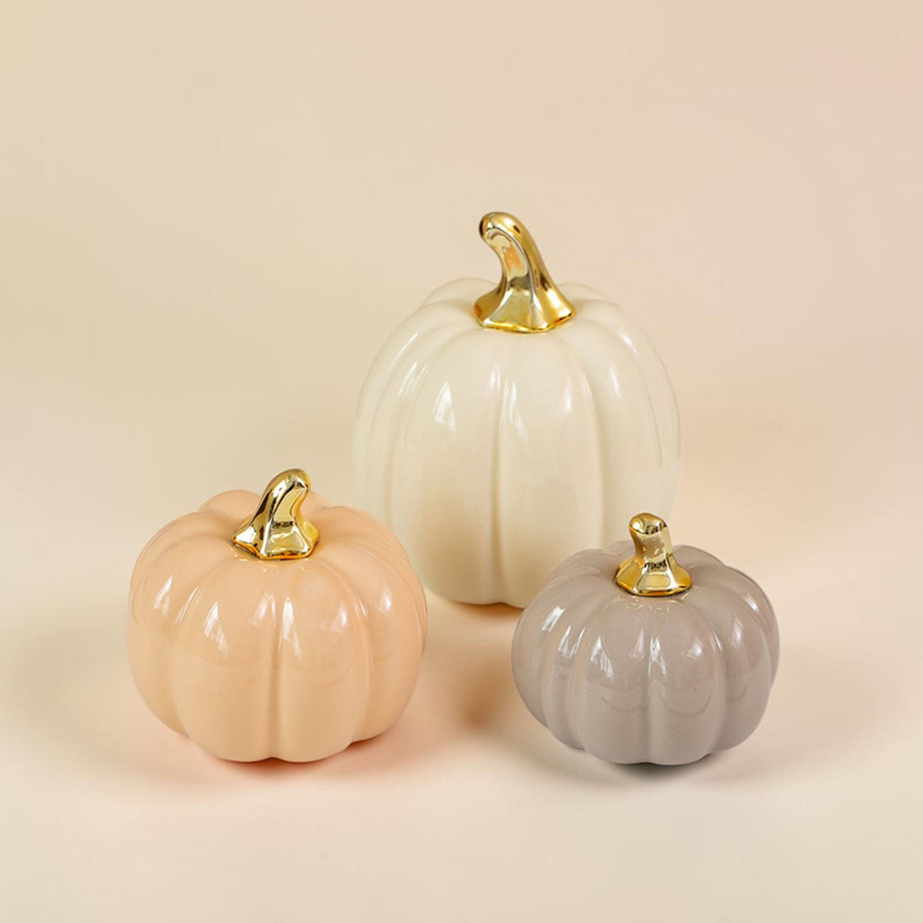 Pastel Ceramic Pumpkin Decor