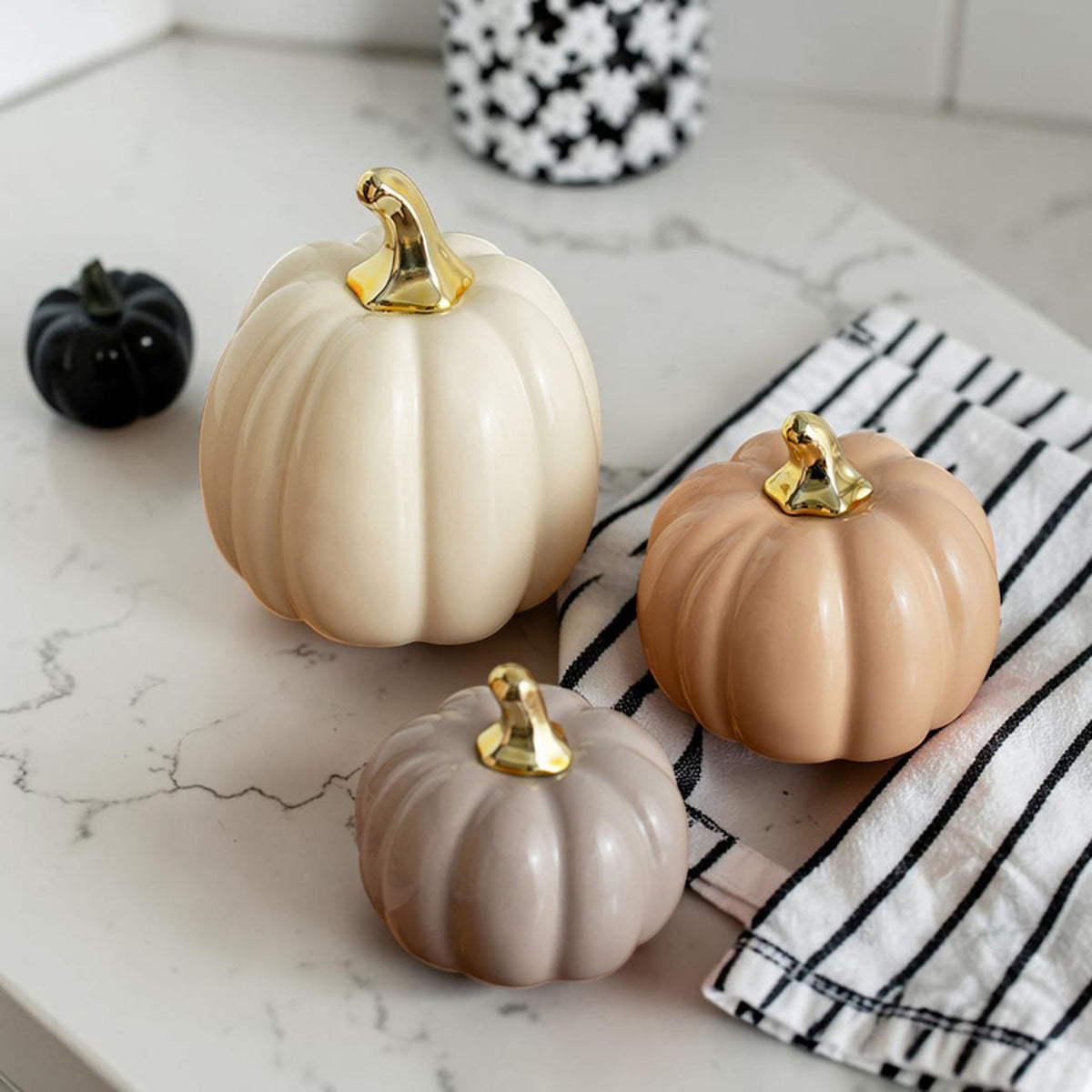Pastel Ceramic Pumpkin Decor