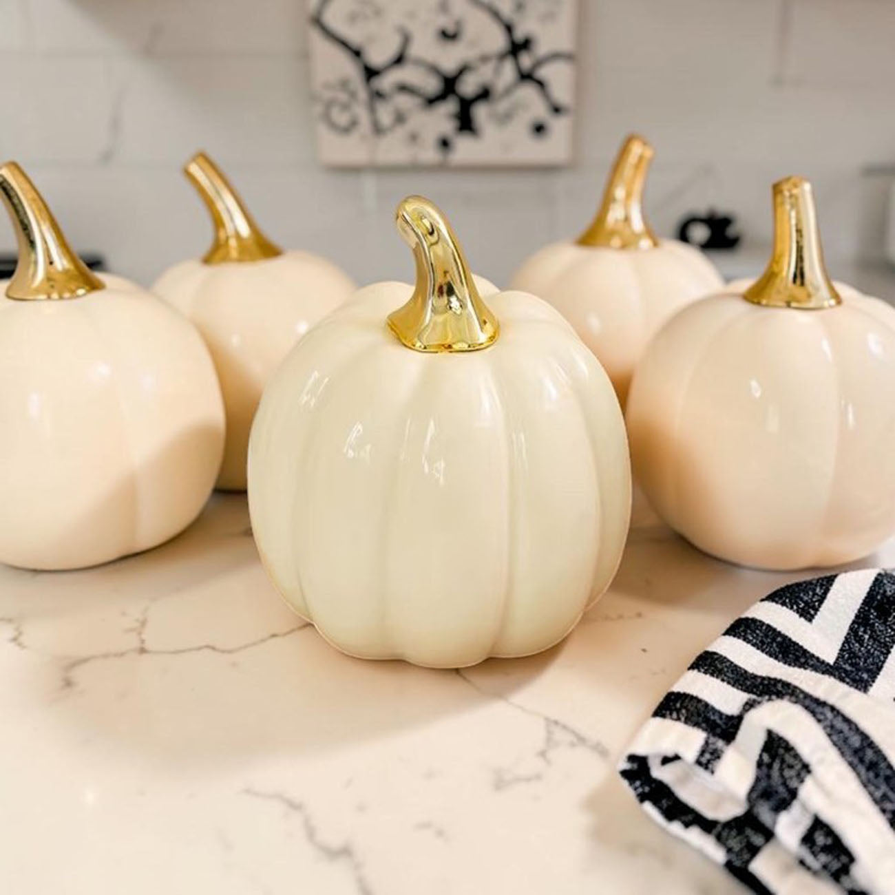Pastel Ceramic Pumpkin Decor
