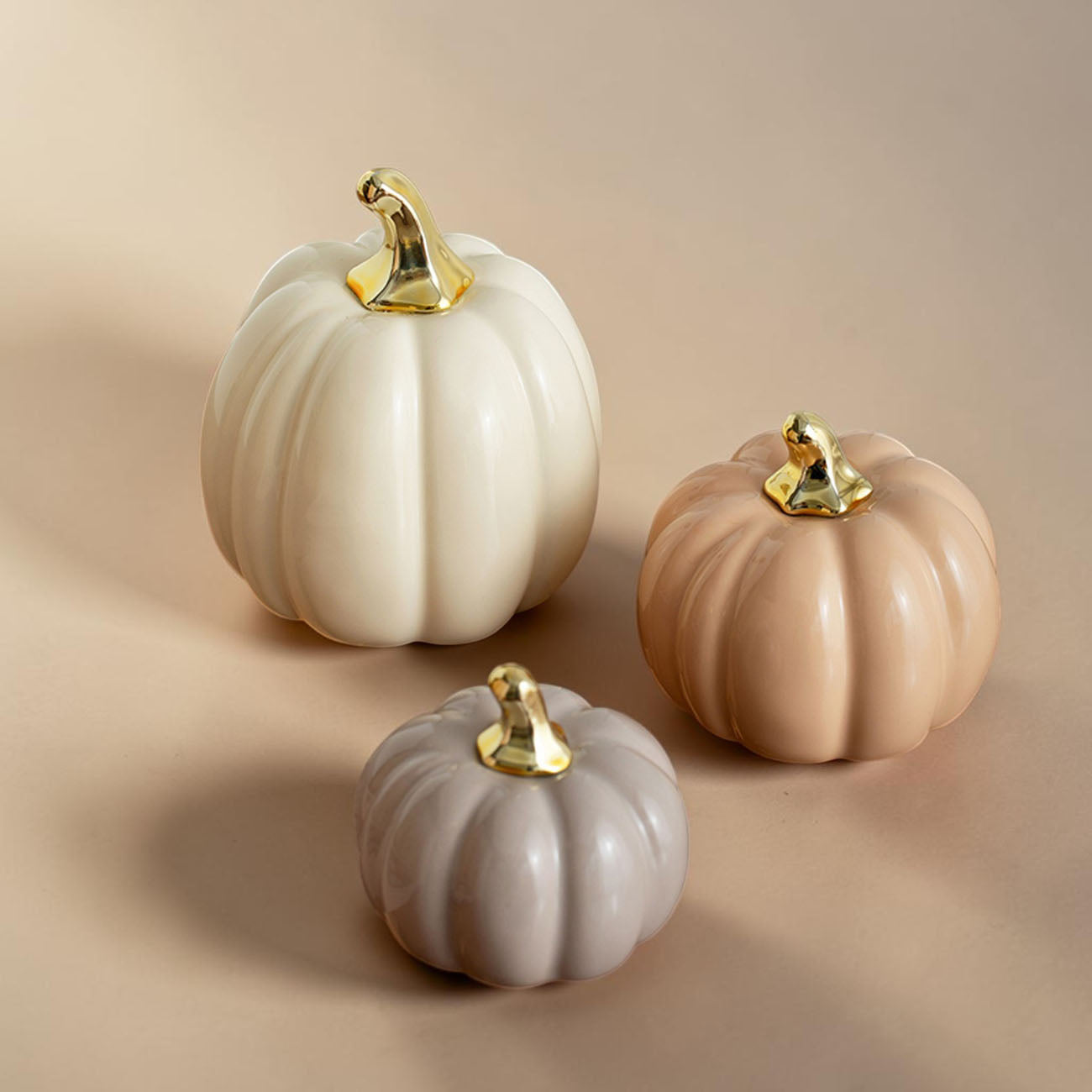 Pastel Ceramic Pumpkin Decor