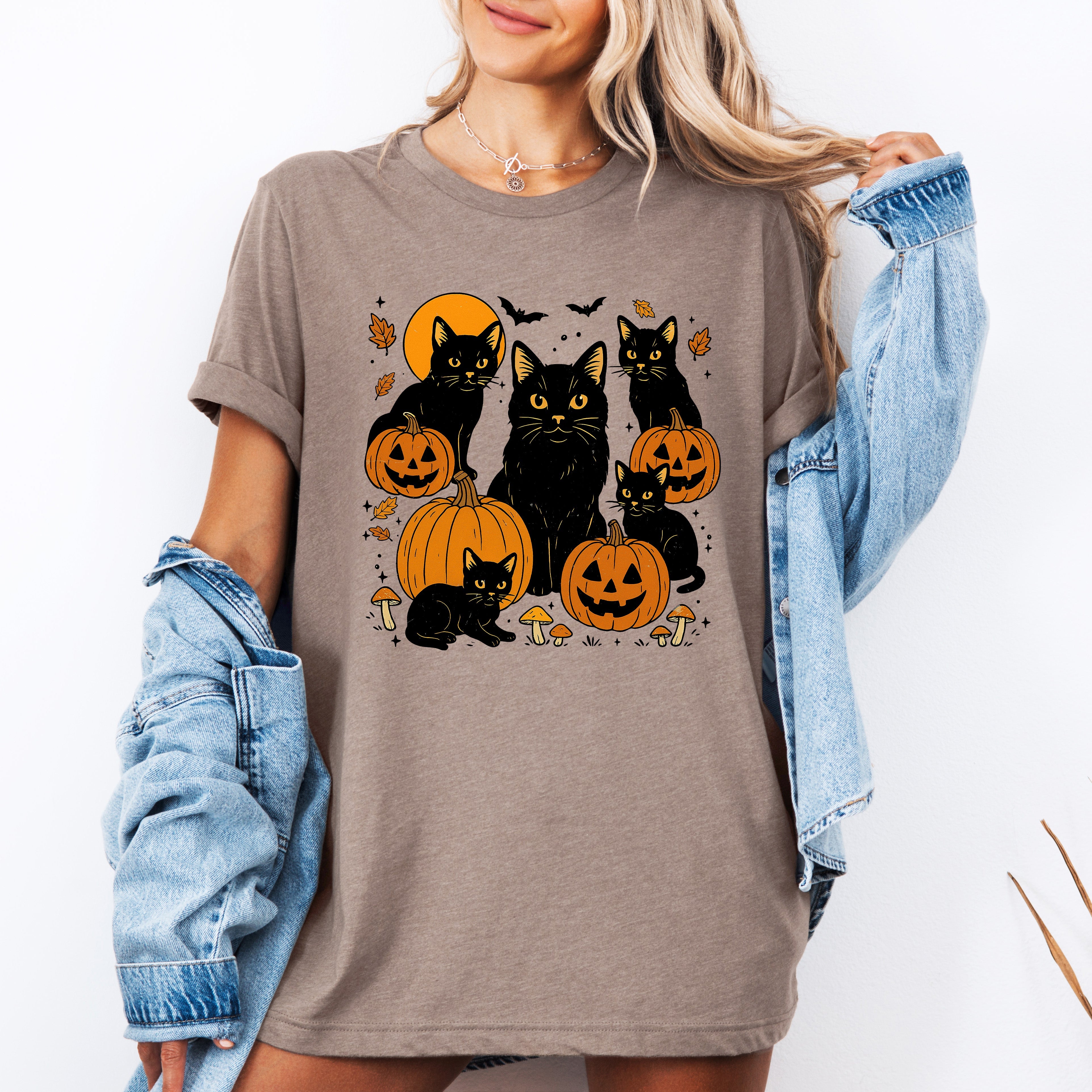 Retro Black Cats Halloween Tee