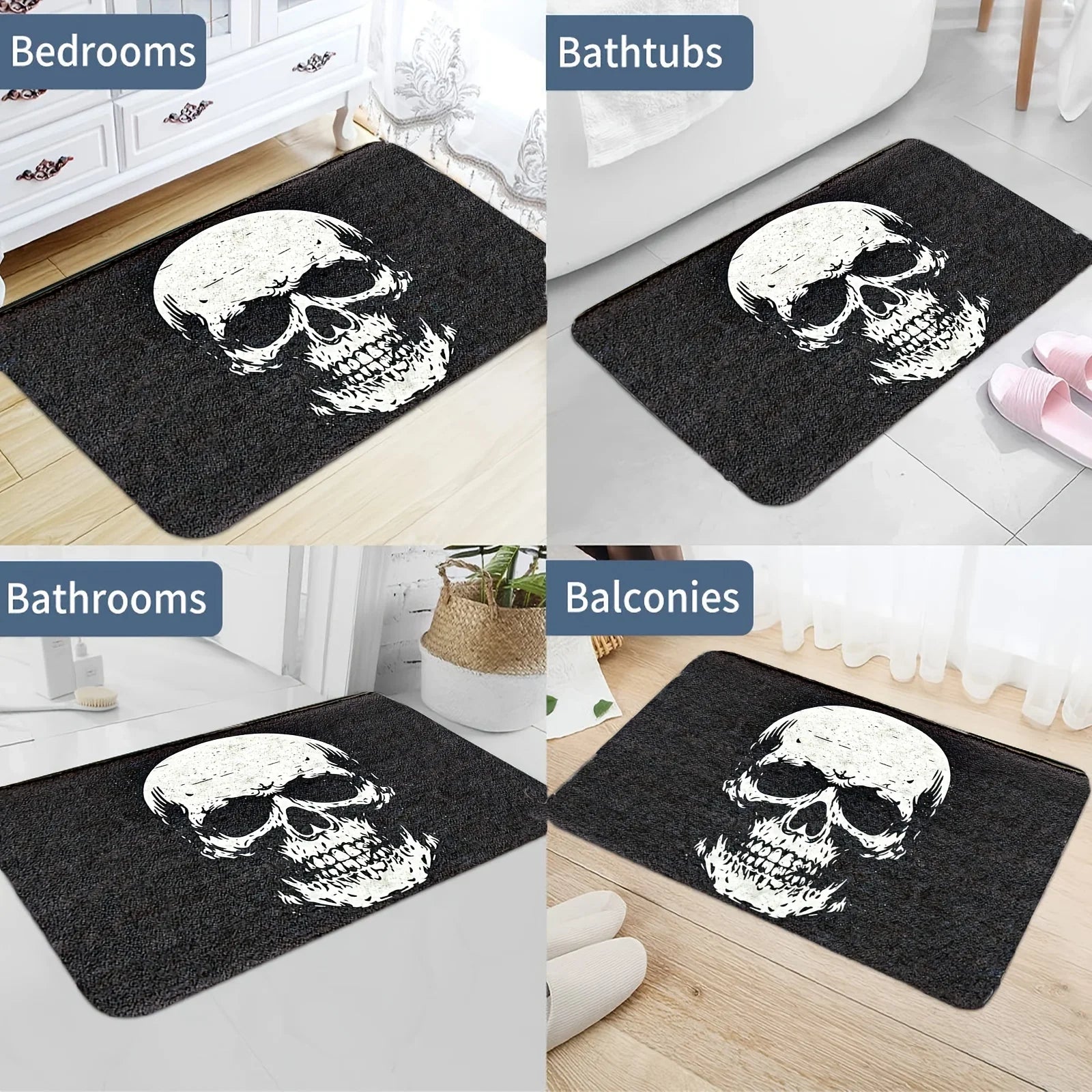 Halloween Skull Doormat Floor Rug