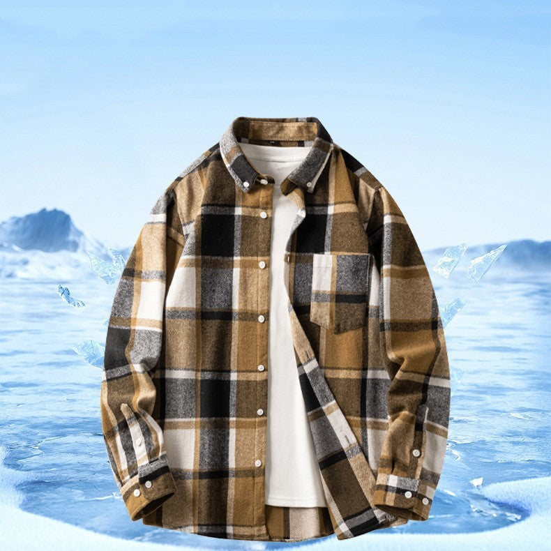 Men's Plaid Flannel Shirt Jacket