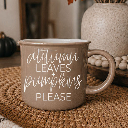 Autumn Leaves Pumpkins Coffee Mug