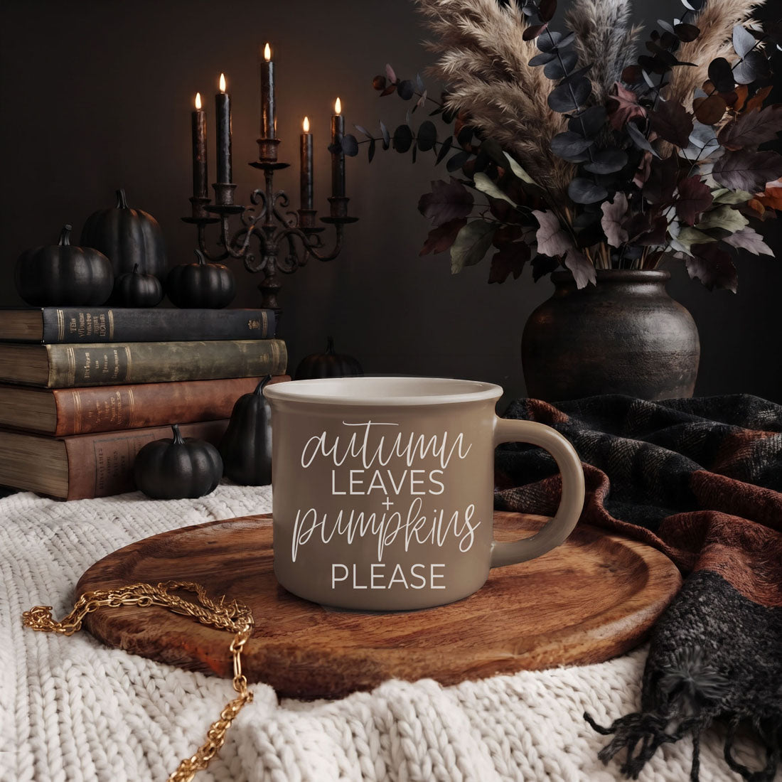 Autumn Leaves Pumpkins Coffee Mug