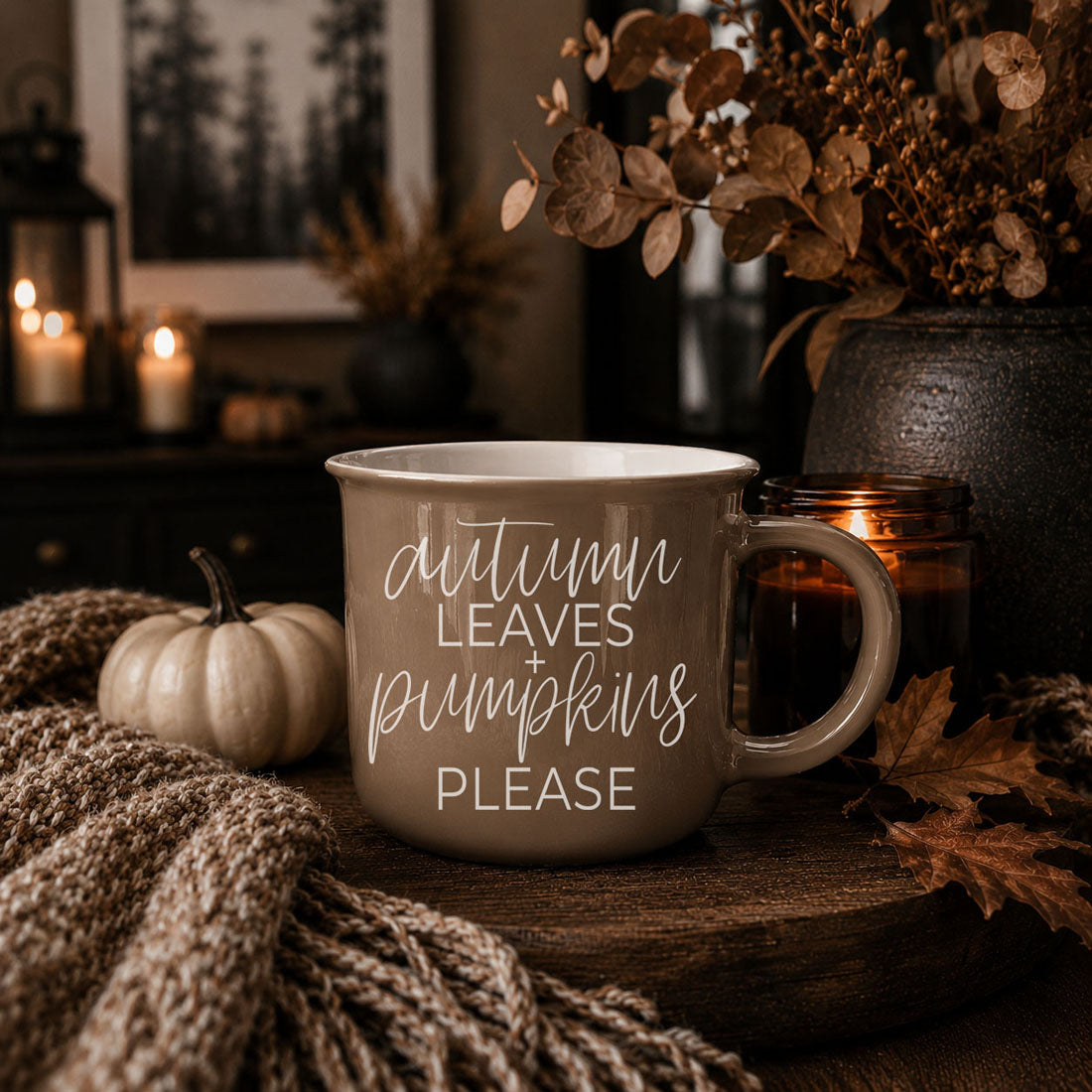 Autumn Leaves Pumpkins Coffee Mug
