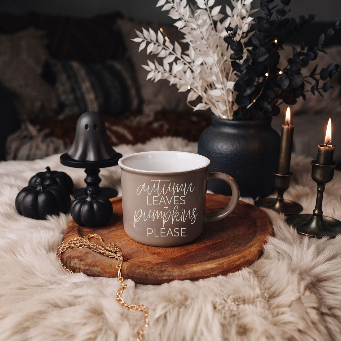 Autumn Leaves Pumpkins Coffee Mug