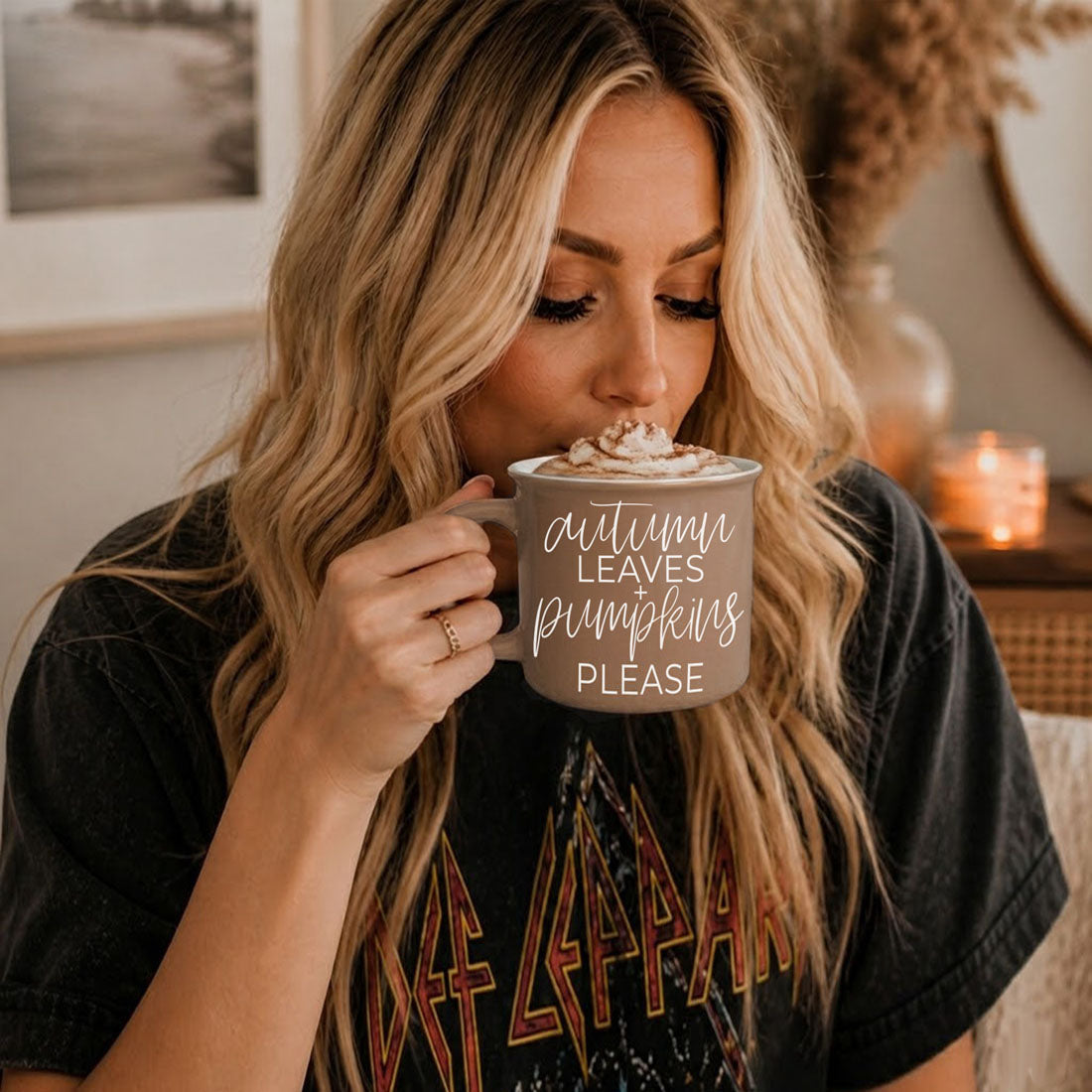 Autumn Leaves Pumpkins Coffee Mug