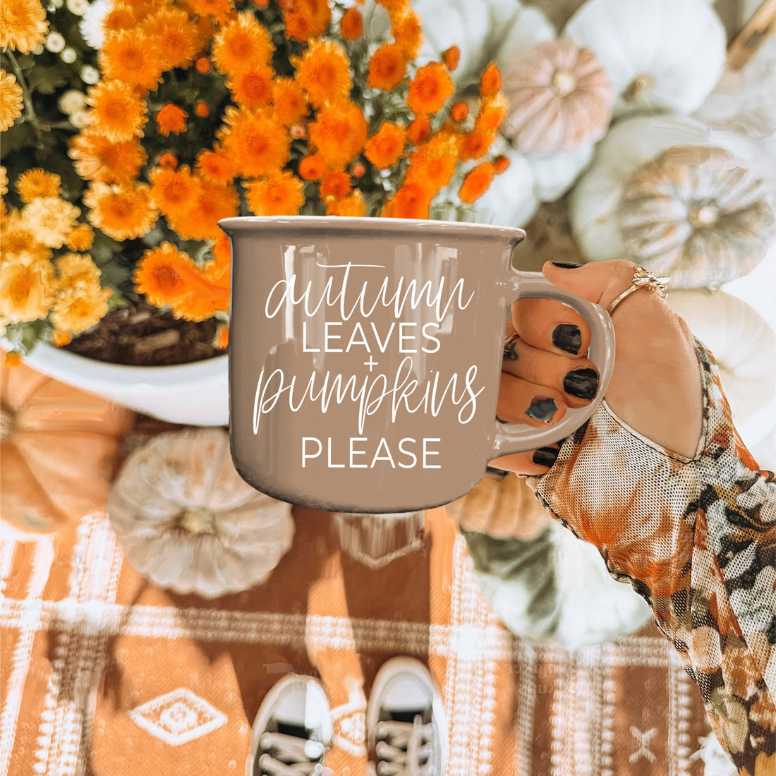 Autumn Leaves Pumpkins Coffee Mug