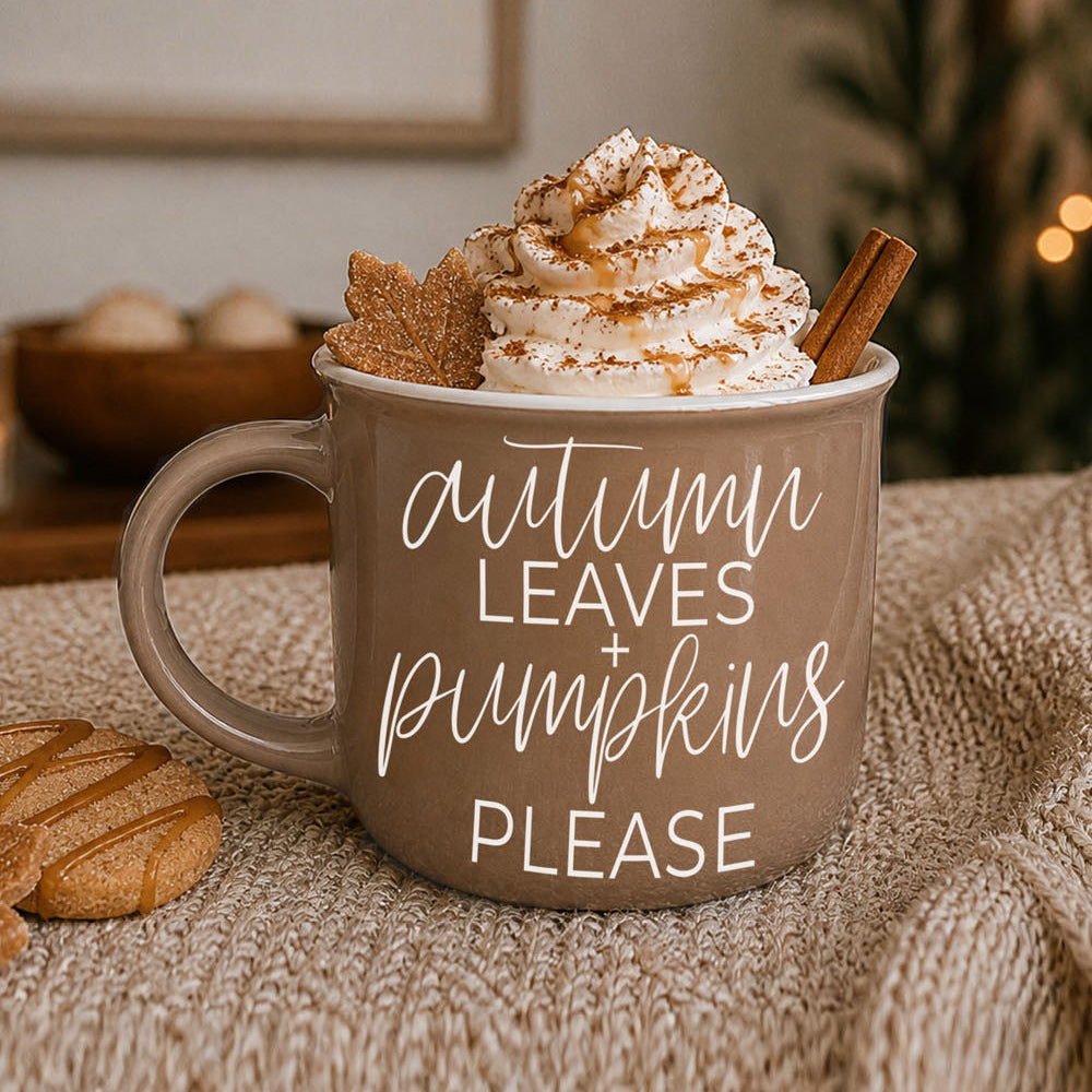 Autumn Leaves Pumpkins Coffee Mug
