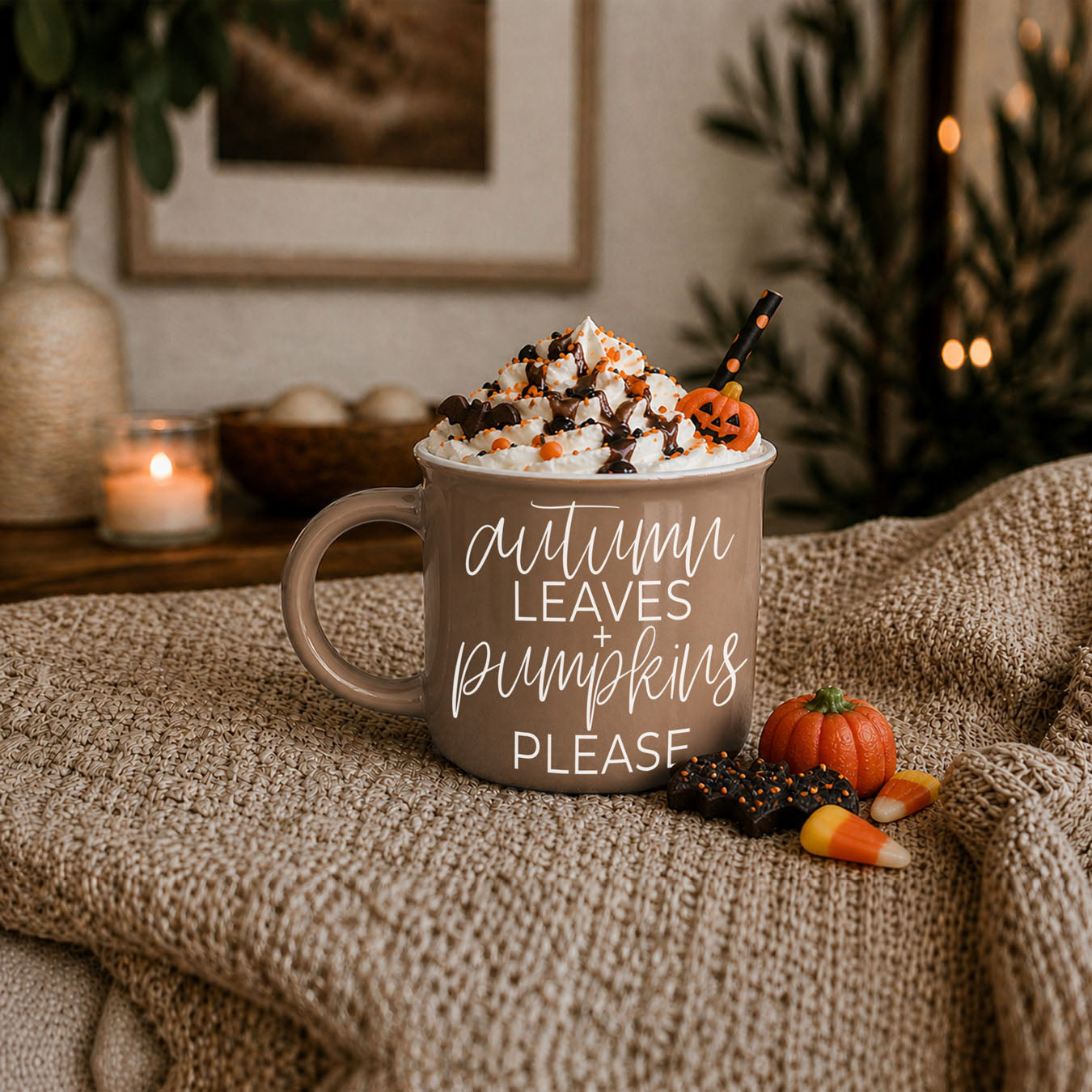 Autumn Leaves Pumpkins Coffee Mug