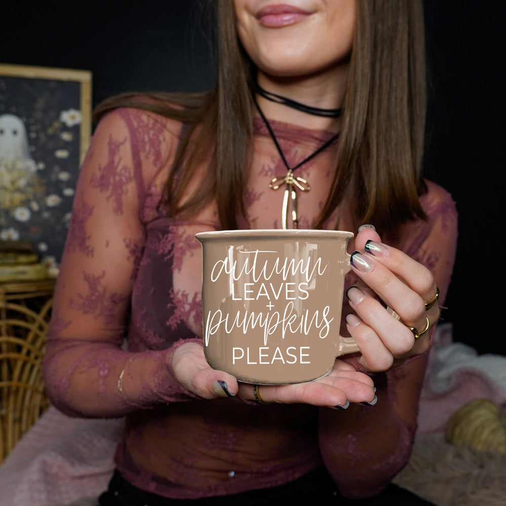 Autumn Leaves Pumpkins Coffee Mug