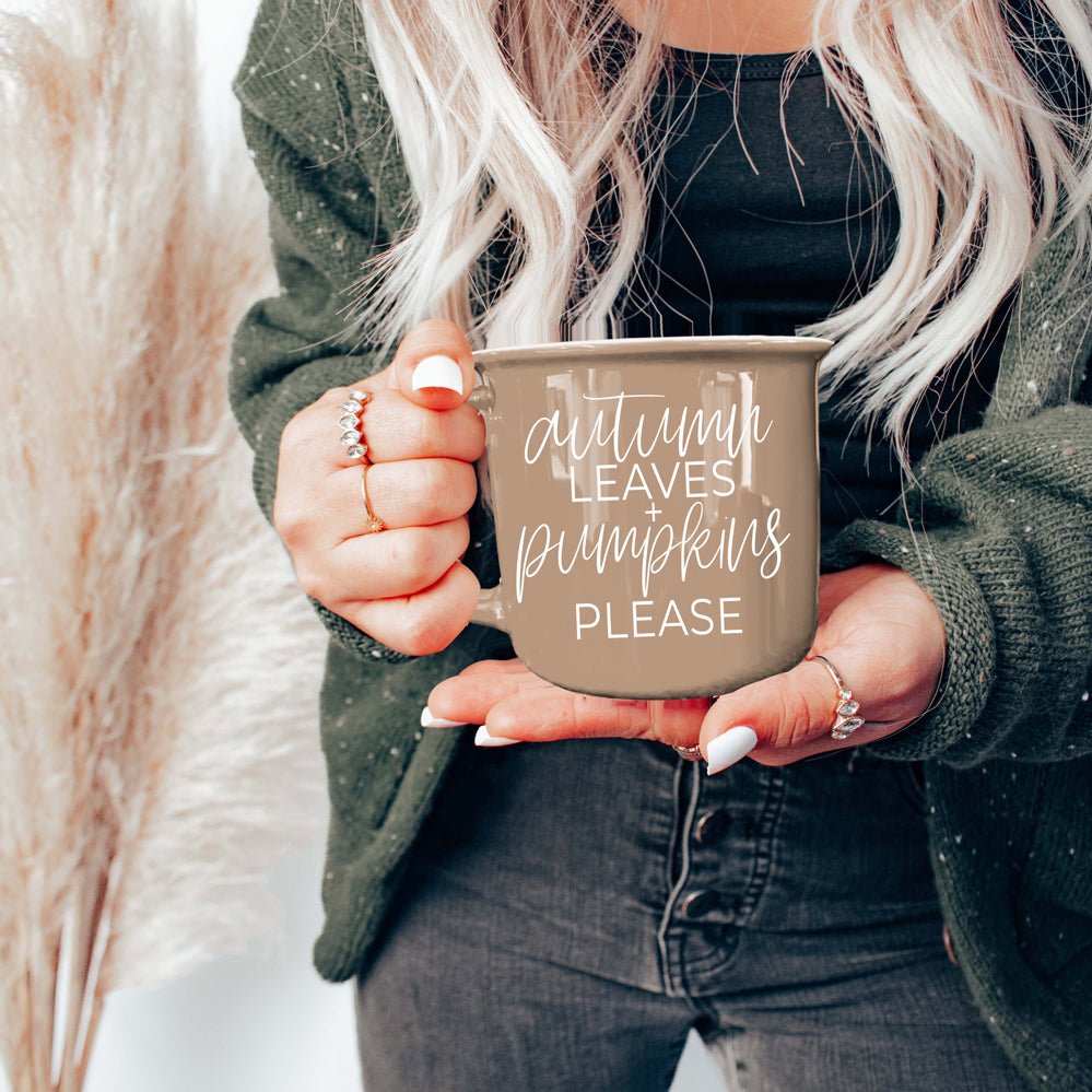 Autumn Leaves Pumpkins Coffee Mug