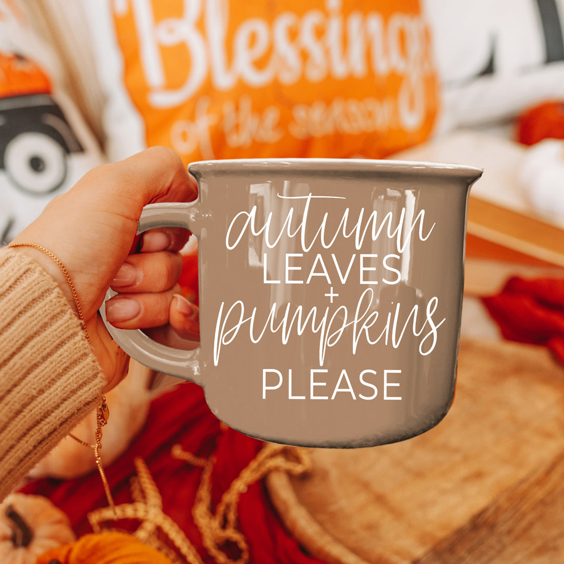 Autumn Leaves Pumpkins Coffee Mug