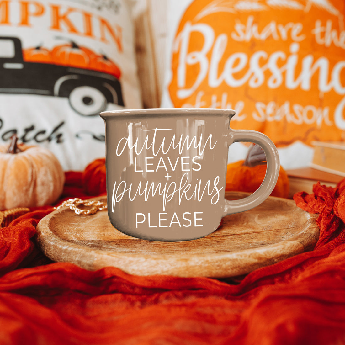 Autumn Leaves Pumpkins Coffee Mug