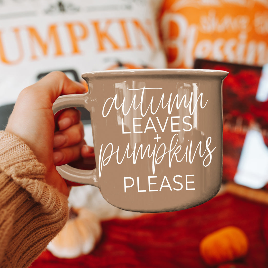 Autumn Leaves Pumpkins Coffee Mug
