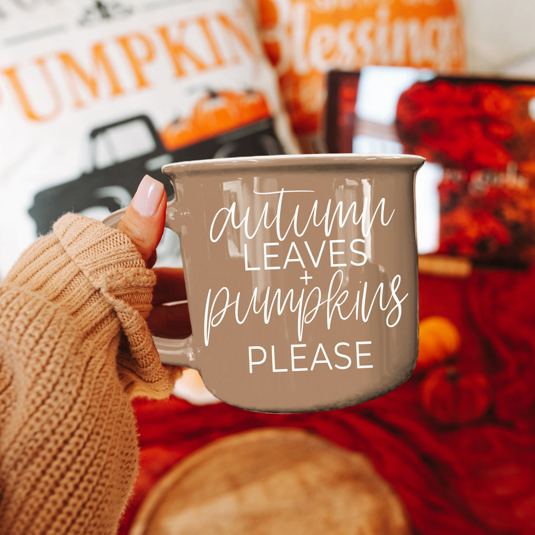 Autumn Leaves Pumpkins Coffee Mug