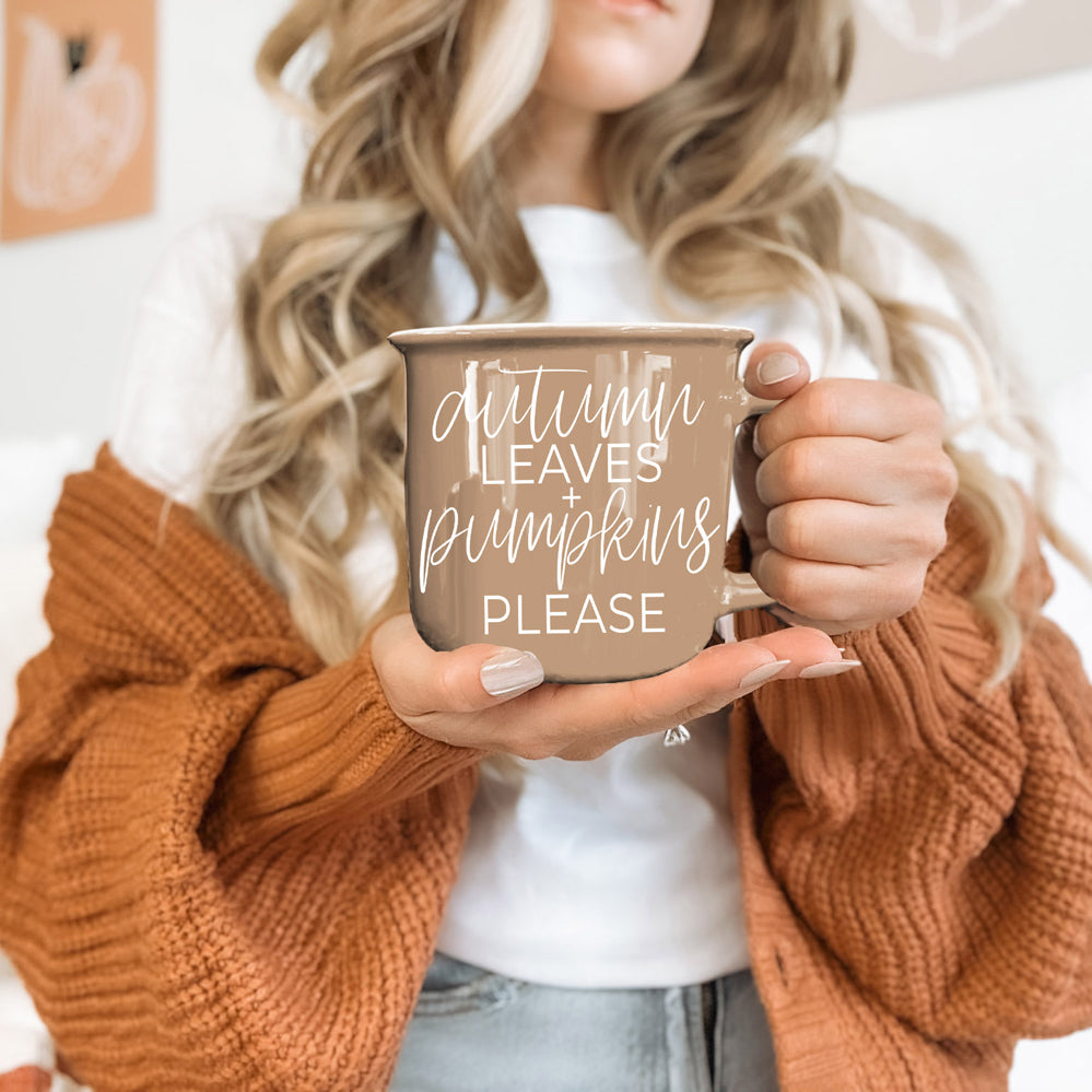 Autumn Leaves Pumpkins Coffee Mug
