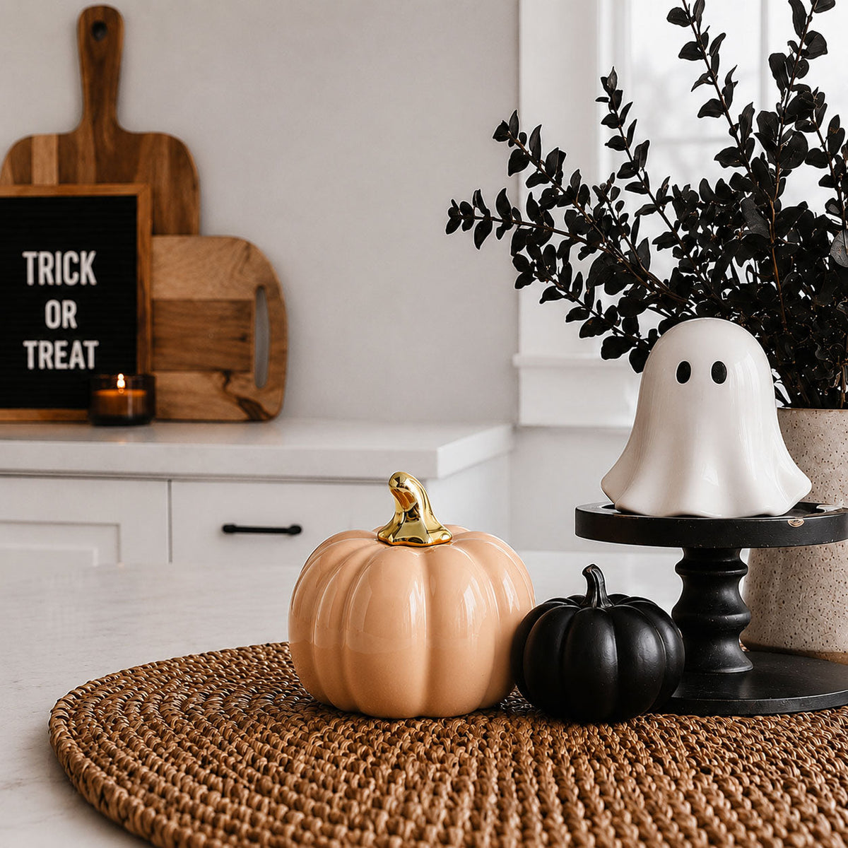 Pastel Ceramic Pumpkin Decor