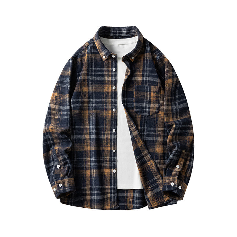 Men's Plaid Flannel Shirt Jacket