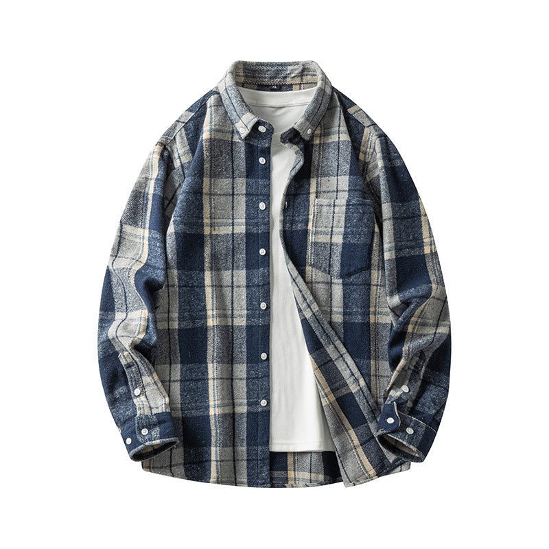 Men's Plaid Flannel Shirt Jacket