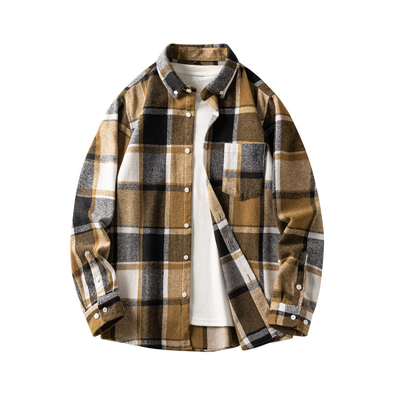 Men's Plaid Flannel Shirt Jacket