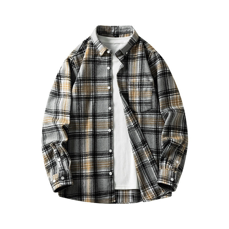 Men's Plaid Flannel Shirt Jacket