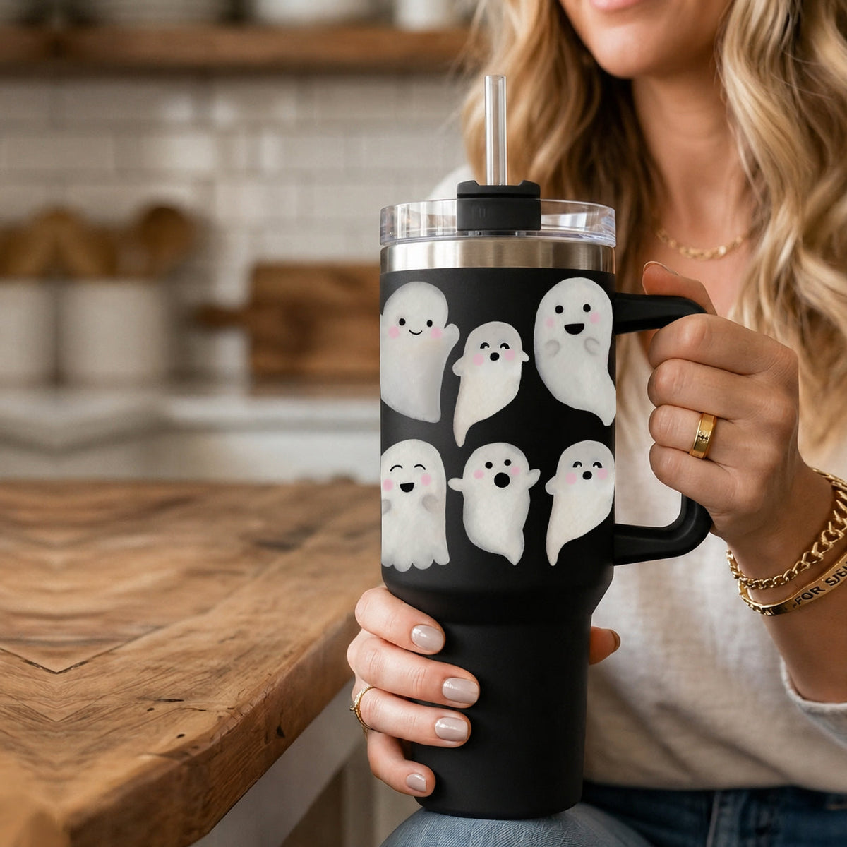 Happy Ghosts 40oz Tumbler