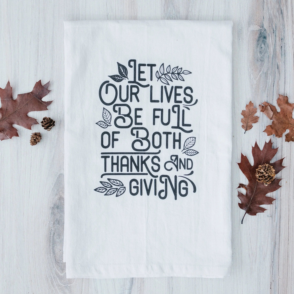 Thankful Thanksgiving Kitchen Tea Towel