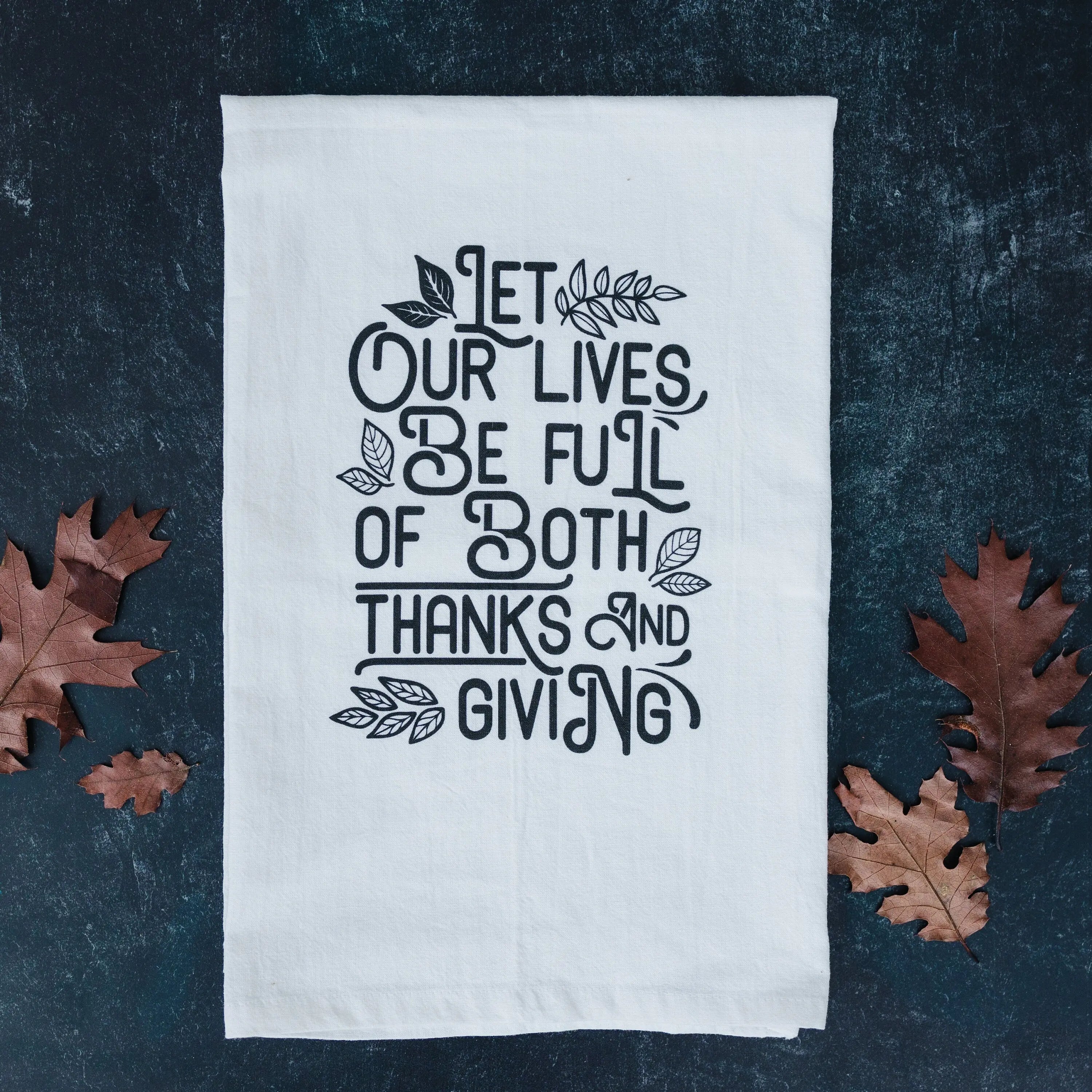 Thankful Thanksgiving Kitchen Tea Towel