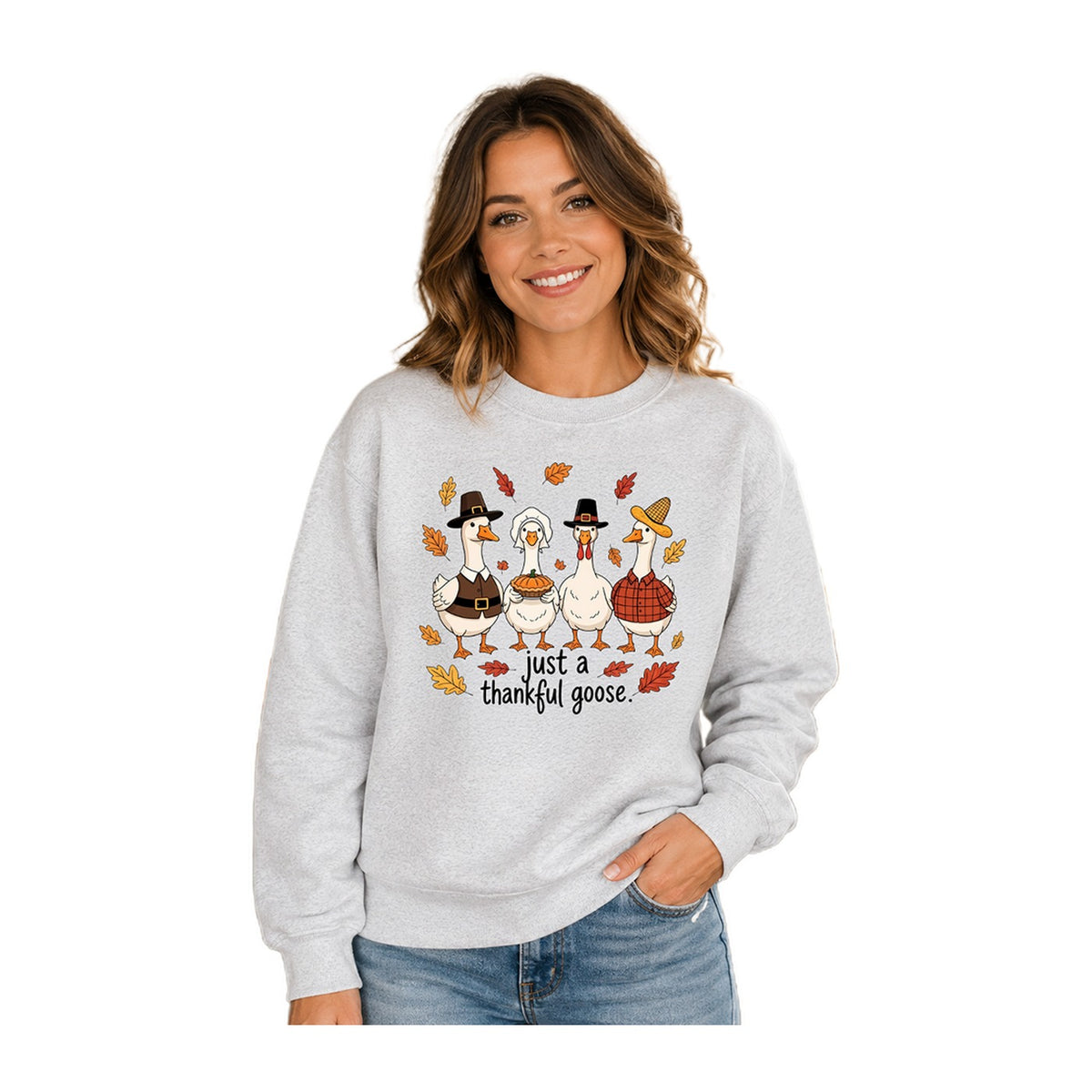 Thankful Goose Thanksgiving Sweatshirt