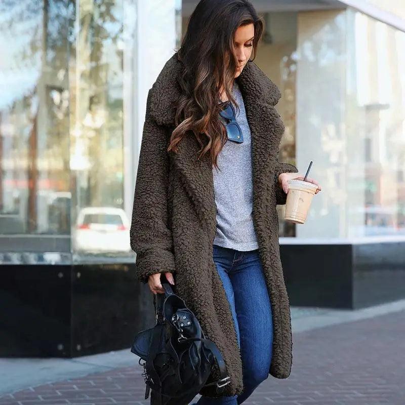 Cozy Teddy Fleece Long Coat
