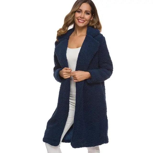 Cozy Teddy Fleece Long Coat