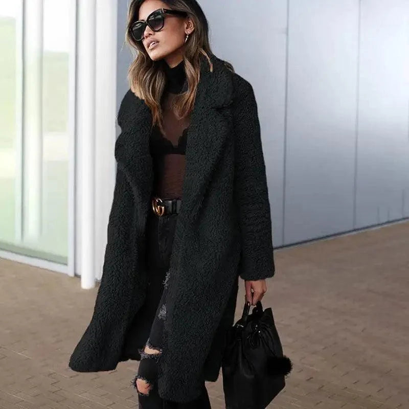 Cozy Teddy Fleece Long Coat