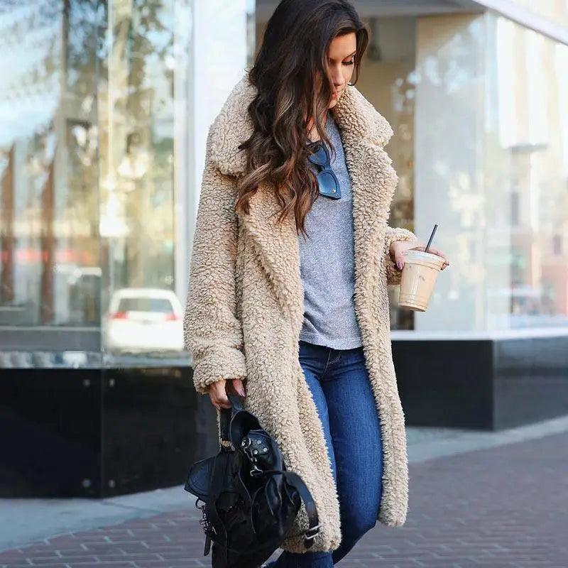 Cozy Teddy Fleece Long Coat