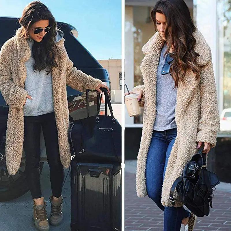 Cozy Teddy Fleece Long Coat